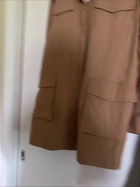 Universal Standard Camel Utility Jacket with Front Flap Pockets